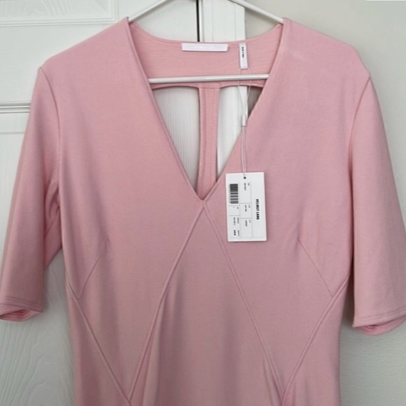 Helmut Lang Pink V-Neck Dress - Picture 4 of 4